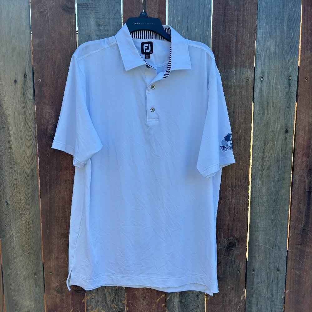 Foot Joy FJ white polo shirt size L